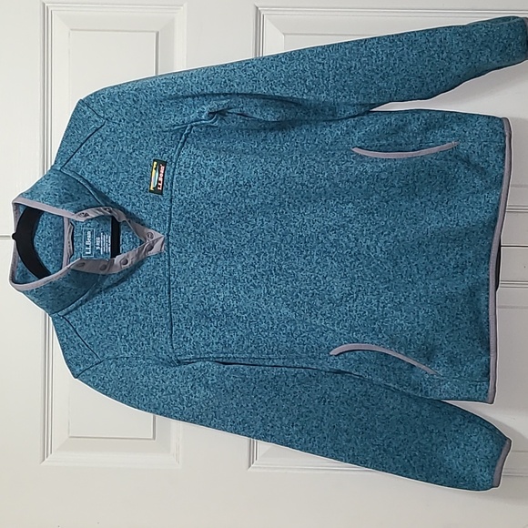 L.L.Bean quarter snap fleece sweatshirt size‎ small teal - Picture 12 of 12